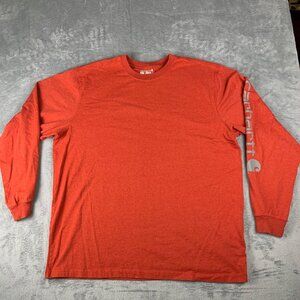 Carhartt Men's XL Tall Loose Fit Heavyweight Long-Sleeve Graphic Logo T-Shirt